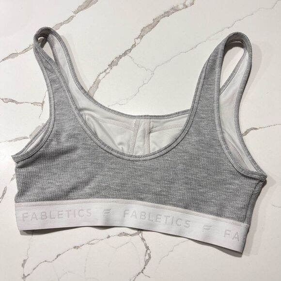 Fabletics | Women's Grey and White Serena Lounge Bralette Sports Bra M - Picture 5 of 12